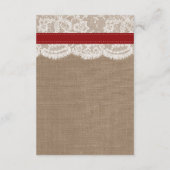 ザス素朴フラワー結婚ズコレクション – 赤 エンクロージャーカード (裏面)