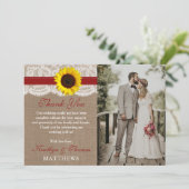 ザス素朴フラワー結婚ズコレクション – 赤 サンキューカード (スタンド正面)