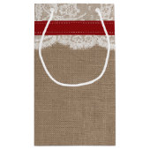 ザス素朴フラワー結婚ズコレクション – 赤 スモールペーパーバッグ (裏面)