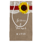 ザス素朴フラワー結婚ズコレクション – 赤 スモールペーパーバッグ (正面)