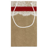 ザス素朴フラワー結婚ズコレクション – 赤 スモールペーパーバッグ (裏面)