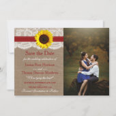 ザス素朴フラワー結婚ズコレクション – 赤 セーブザデート (正面)