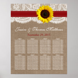 ザス素朴フラワー結婚ズコレクション – 赤 ポスター