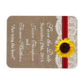 ザス素朴フラワー結婚ズコレクション – 赤 マグネット (横)