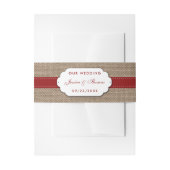 ザス素朴フラワー結婚ズコレクション – 赤 招待状ベリーバンド (正面例)