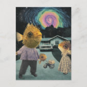 ザス間抜けリアル魚一家 ポストカード (正面)