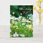 ザズオ考えるフユーホワイトフラワーズモダン悔やみや弔慰 カード (黄色い花)