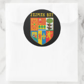 ザズピアックこうもりステッカー ラウンドシール (バッグ)