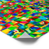 ザズリング熱帯雨林パターン ポスター (角)