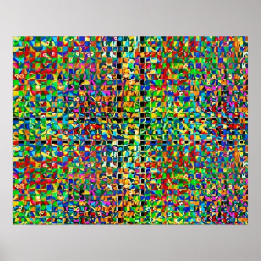 ザズリング熱帯雨林パターン ポスター (正面)