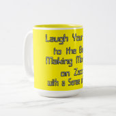 ザズルでお金を稼ぐ:あなたの笑顔をお金に変える ツートーンマグカップ (正面左)