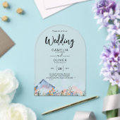 ザズルアクリルの結婚式が山の冬を誘う アクリル招待状 (インサイチュ (ウェディング))