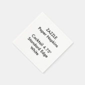 ザズルカスタム紙スモールホワイトカクテル スタンダードカクテルナプキン (角)