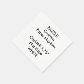 ザズルカスタム紙スモールホワイトカクテル スタンダードカクテルナプキン (角)