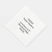 ザズルカスタム紙ラージホワイトランチョンナプキンズ スタンダードランチョンナプキン (角)