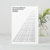 ザズルコモランフォントサイズの読み市松模様に込み 招待状 (スタンド正面)