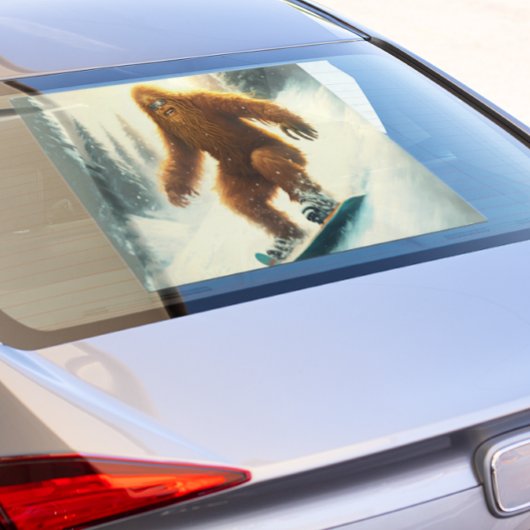 ザズルシャギーBigfootスノーボーディングカーリア ウィンドウサイン