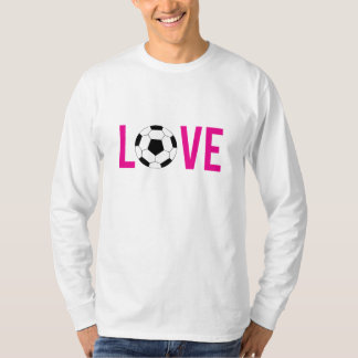 ザズルピンクスタイルラブサッカーユニセックスLSティー Tシャツ