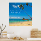 ザズル夏楽しむitキャンバス印刷 ポスター (キッチン)