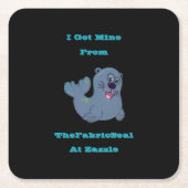 ザズル得の布のシールから私は採掘する スクエアペーパーコースター (正面)