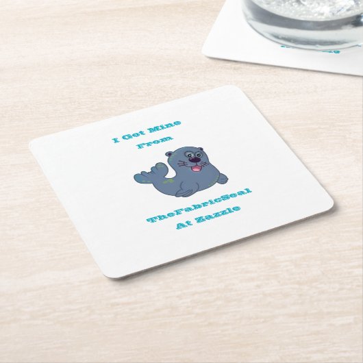 ザズル得の布のシールから私は採掘する スクエアペーパーコースター (アングル)