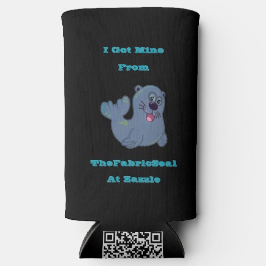 ザズル得の布のシールから私は採掘する スリム缶クーラー (正面)