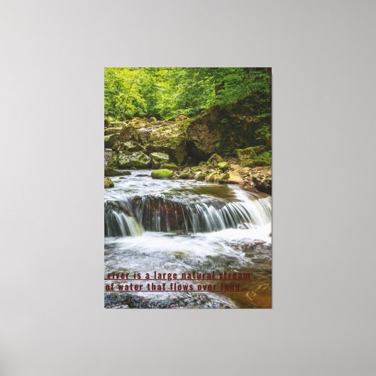 ザズル水自然画絵を描布 キャンバスプリント (正面)