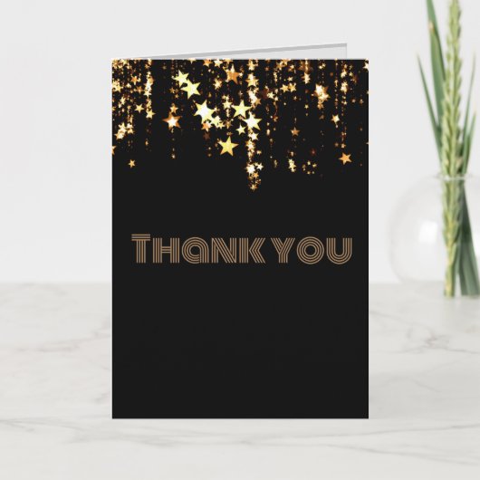 ザズル金ゴールド星折りサンキューカード サンキューカード (正面)
