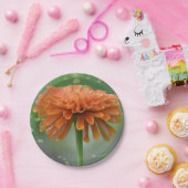 ザズル《植物》百日草紙プレート ペーパープレート (パーティー)