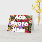 ザズレテンプレートデザインマイフォトプレゼントアップロード カード (黄色い花)