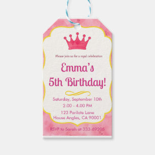 ザズレメイド王室の子供の誕生日招待状カード ギフトタグ