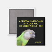 ザセネガルのオウム マグネット (正面/裏面)