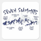 ザセブンサミツマウンテン登山 スクエアシール (正面)