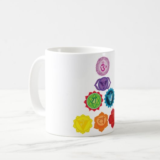 ザセブンチャクラヨガマグ コーヒーマグカップ (正面左)