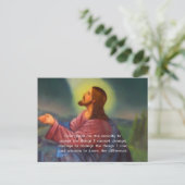 ザセレニティ祈りの言葉ウィズイエスキリス絵画ト ポストカード (スタンド正面)