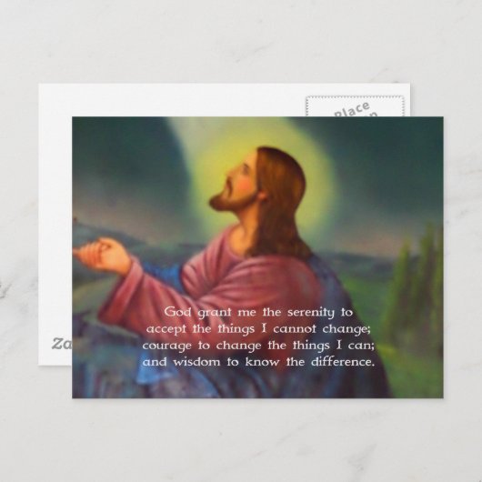 ザセレニティ祈りの言葉ウィズイエスキリス絵画ト ポストカード (正面/裏面)