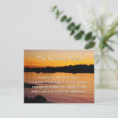 ザセレニティ祈りの言葉オレンジサンセットポストカード ポストカード (スタンド正面)