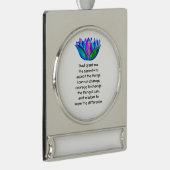 ザセレニティ祈りの言葉カラフルウィズロータスブロッサム シルバープレートバナーオーナメント (右)