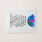 ザセレニティ祈りの言葉カラフルウィズロータスブロッサム ジグソーパズル (横)