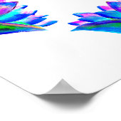 ザセレニティ祈りの言葉カラフルウィズロータスブロッサム ポスター (角)