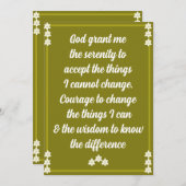 ザセレニティ祈りの言葉カード シーズンカード (正面/裏面)