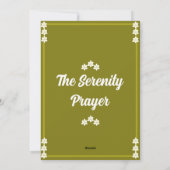 ザセレニティ祈りの言葉カード シーズンカード (裏面)