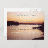 ザセレニティ祈りの言葉サンセットポストカード ポストカード (正面/裏面)