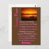 ザセレニティ祈りの言葉シルエットビッグキャッチ ポストカード (正面/裏面)