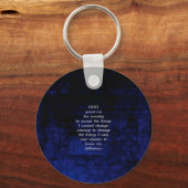 ザセレニティ祈りの言葉ブルーバックグラウンド キーホルダー (正面)