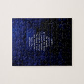 ザセレニティ祈りの言葉ブルーバックグラウンド ジグソーパズル (横)