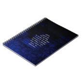 ザセレニティ祈りの言葉ブルーバックグラウンド ノートブック (左側)