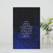 ザセレニティ祈りの言葉ブルーバックグラウンド 便箋 (スタンド正面)