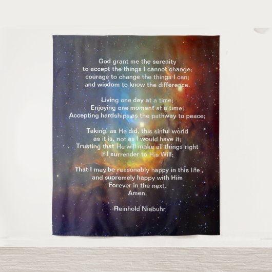 ザセレニティ祈りの言葉リナーホールドニエブール タペストリー (正面)