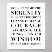 ザセレニティ祈りの言葉大文字 ポスター (正面)